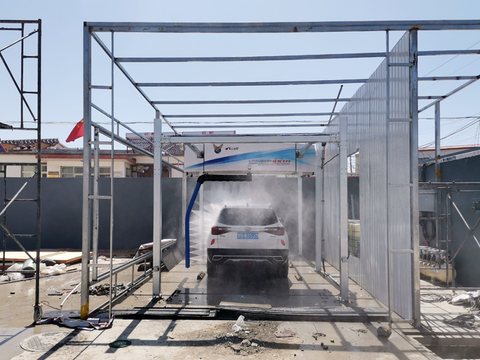Leisu S90 car washing machine was installed at Jinghua Energy Gas Station in Qinhuangdao City, Hebei Province