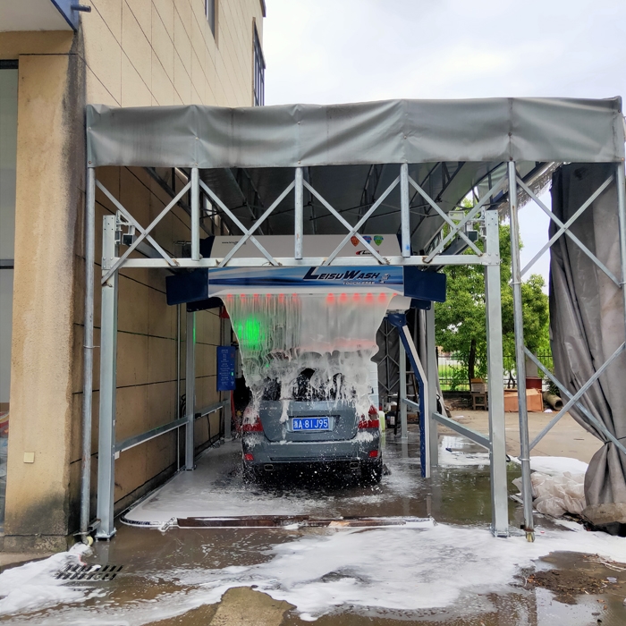 The 360 standard car washing machine was installed and delivered in Hangzhou Hardware Market