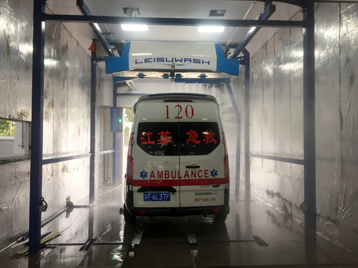 The 360 car wash and disinfection machine was installed and put into use in the 120 emergency command center in Rudong County, Nantong City, Jiangsu Province
