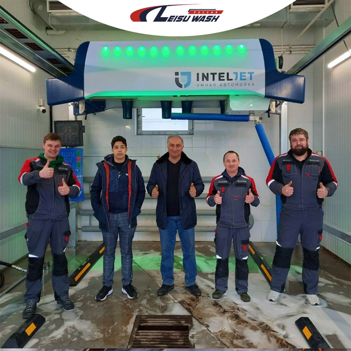 The 360 car washing machine was installed and delivered in Tver, Russia